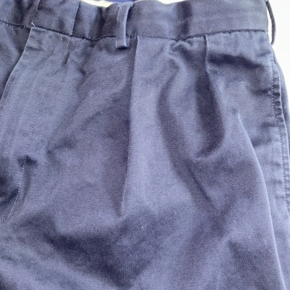 Polo Ralph Lauren 36R Pleated Dress Pant Ralph Lauren 36 Navy Cotton pants